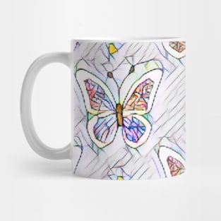 Iridescent Stained Glass Spring Butterfly (MD23SPR018b) Mug